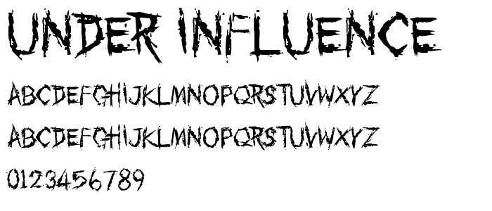 Under Influence font